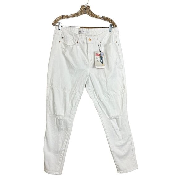 Levis Strauss Denim - Levi Strauss Mis Rise Skinny Crop Women's White Jeans